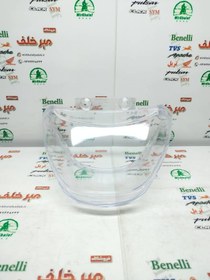 تصویر شیشه (طلق) خطر عقب موتور بی کلاچ طرح ویو شفاف ساده 