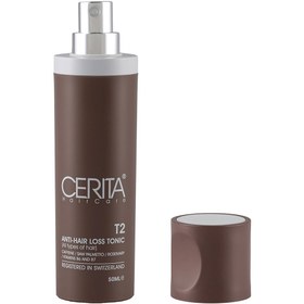 تصویر تونیک تقویت کننده موی سر انواع مو T2 سریتا 50 میلی لیتر Cerita Anti Hair Loss Herbal Hair Tonic T2 For All Hair 50 ml