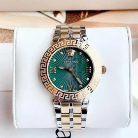 تصویر ساعت مچی کلاسیک زنانه ورساچه مدل VERSACE vez600321 Women's Green Analog Stainless Steel Watch VEZ600321