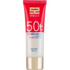 تصویر ژل کرم ضد آفتاب مدل SPF50 Oil Free مناسب پوست چرب ساین اسکین SYN SKIN SPF50 OIL FREE SUN SCREEN CREAM GEL FOR OILY SKIN 