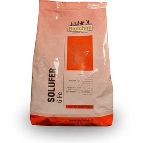 تصویر کود آهن سولوفر بیولکم ایتالیا یک کیلویی با بالاترین عملکرد و جذب Biolchim Solufer 6Fe 1kg Fertilizer