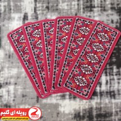 تصویر رو پله ای گلیم فرش طرح ترکمن لاکی 