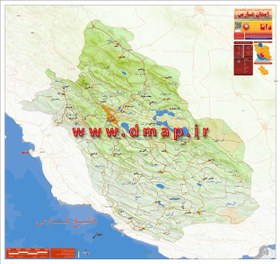 تصویر نقشه استانی فارس – W200 