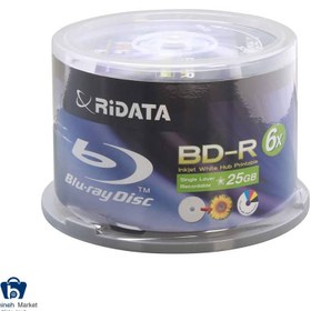 تصویر بلوری خام ری دیتا مدل A1 با ظرفیت 25 گیگابایت بسته 50 عددی ا RiDATA A1 25GB Pack of 50 Blu-Ray Disc RiDATA A1 25GB Pack of 50 Blu-Ray Disc