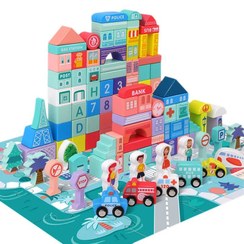 تصویر بریکس شهر چوبی ۱۰۸ قطعه 