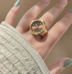 تصویر ساعت انگشتری صفحه دایره کیوت - 3 