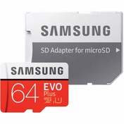 تصویر کارت حافظه سامسونگ مدل Evo Plus ظرفیت ۶۴ گیگابایت microSDXC کلاس ۱۰ 