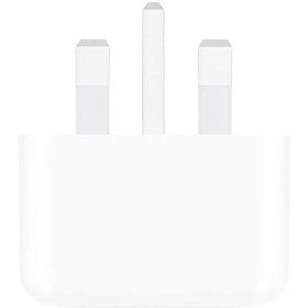 تصویر آداپتور شارژر آیفون 20 وات اصلی ( سه پین ) 20 w apple adaptor