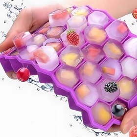 تصویر قالب یخ مدل honeycomb8 - زرد 