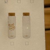 تصویر بطری پیرکس درب چوبی یونیک - queen 