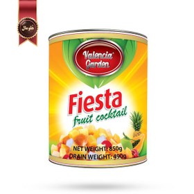 تصویر کمپوت والنسیا گاردن valencia garden مدل کوکتل میوه ای فیستا Fiesta fruit cocktail وزن 850 گرم 