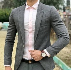 تصویر کت اسپرت زغالی مردانه Men's dark gray sport coat