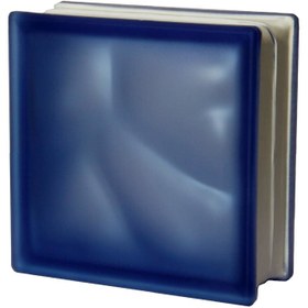 تصویر بلوک شیشه ای مدل SATIN آبی تیره مات لهستان بسته 5 عددی 