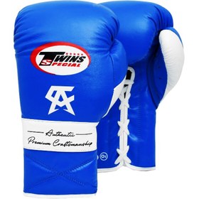 تصویر دستکش بوکس چرم حرفه ای بندی 