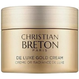 تصویر کرم صورت ذرات طلا 24 عیارو عصاره خاویار کریستین برتون 50 میل De Luxe Gold Cream