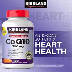 تصویر کوآنزیم کیوتن کرکلند 300 میلی گرم 100 عدد Kirkland CoQ10 Q10 300mg 100 tab