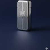 تصویر فندک دلفینی کوچیک - نقره ای 