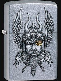 تصویر فندک زیپو مدل Zippo Viking Warrior Design کد 29871 Zippo Viking Warrior Design Lighter 29871