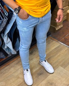 تصویر شلوار جین مردانه یخی فول کش پارچه وارداتی Full Elastic Men's Jeans Excellent Quality