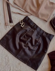 تصویر دامن کوتاه چرم 