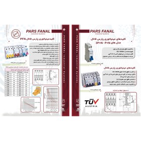 تصویر فیوز مینیاتوری سه فاز 50 آمپر پارس فانال مدل C50 