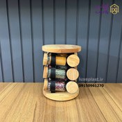 تصویر ست ادویه گردان 12 عددی چوبی لیمون کد 2304 Set of 12 limon wooden spices