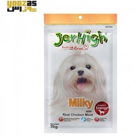 تصویر تشویقی سگ جرهای مدل میله ای طعم شیری 70 گرم ( تقویتی ) Jerhigh Milky 70g