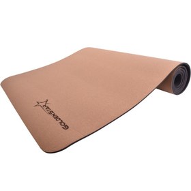 تصویر تشک یوگا گلدن استار چوب پنبه ای 2025 