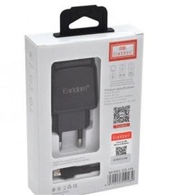 تصویر شارژر دیواری Earldom مدل ES-124 به همراه کابل تبدیل MicroUSB 