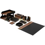 تصویر ست رومیزی اداری 10 تیکه آونگ دکو مدل A707 AvangDeco Leather 10Pieces Desktop Office Set