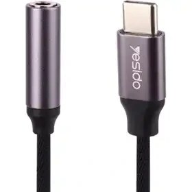 تصویر تبدیل Yesido YAU19 Type-C to AUX 12cm Yesido YAU19 Type-C to AUX 12cm Adapter