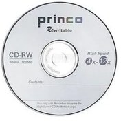 تصویر سی دی ری رایت پرینکو ا CD-RW PRINCO, 80min, 700MB CD-RW PRINCO, 80min, 700MB