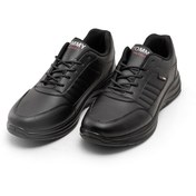 تصویر کفش روزمره مردانه تامی مدل 46933 با رویه چرم مصنوعی رنگ مشکی 