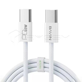 تصویر کابل شارژ باوین مدل Cb325 2M دو سر تایپ سی Bavin charging cable model Cb325 2M double-ended type C