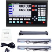 تصویر خط کش دستگاه تراش مدل DRO750 مجموعه ۲ عددی با نمایشگر دیجیتال 