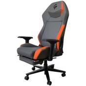 Porodo Gaming Chair With Footrest , Black-Orange, PDX514