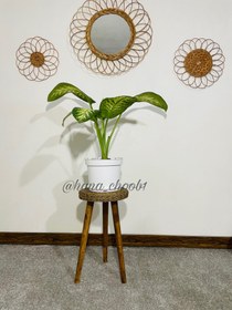 تصویر پایه گلدان حصیری ارتفاع45 