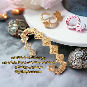 تصویر ست دستبند النگویی دخترانه زنانه تک دست و انگشتر ysx طلایی 1540410 Ring bracelet set