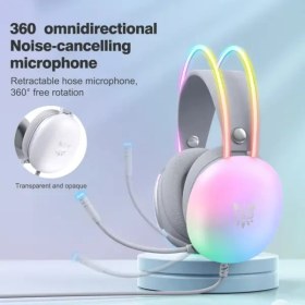 تصویر هدست باسیم اونیکوما - مدل X25 RGB Onikoma wireless headset - model X25 RGB