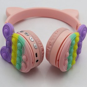 تصویر هدفون بلوتوثی گربه ای پاپت دار مدل KT-58A WIRELESS HEADSET KT-58A