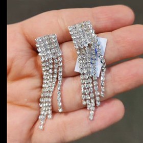 تصویر گوشواره نگین آویز 