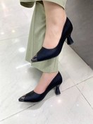 تصویر کفش مجلسی زنانه پاشنه ۵ سانت جنس ساتن سایز ۳۷ تا ۴۰ 