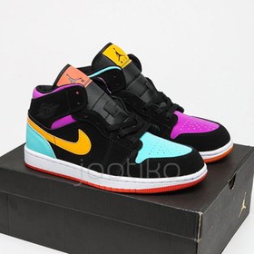 تصویر کتونی نایکی ایر جردن وان مولتی رنگ کد 2339 Nike Air Jordan 1 Multi Color - 2339