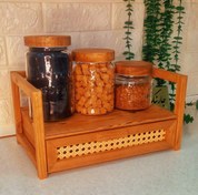 تصویر استند کشودار مینیمال حصیری 