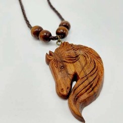 تصویر گردنبند چوبی طرح روح Wooden Soul Design Necklace