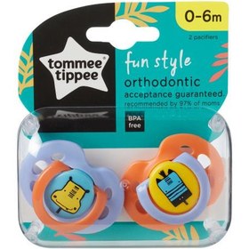 تصویر پستانک ارتودنسی 0-6 ماه Fun Style تامی تیپی Tommee Tippee طرح اسب آبی و گورخر 