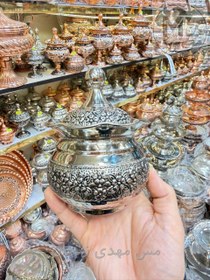 تصویر قندان مسی گلبرگی کروم قندان مسی گلبرگی کروم