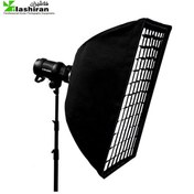 تصویر سافت‌باکس مستطیل ۹۰×۶۰ زنبوری Softbox with Grid 