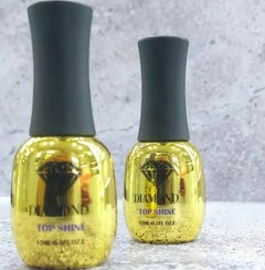تصویر تاپ شاین ناخن 15 میل دیاموند DIAMOND تاپ کات Top shine diamond