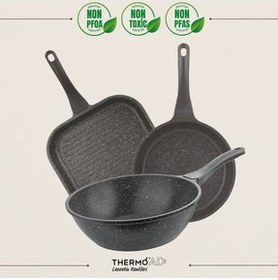 تصویر تابه | مجموعه 3 قطعه گریل ووک ماهی ThermoAD 